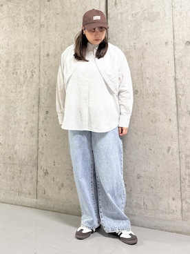 「kbf_ootd」｜「アイテム（キャップ）」を使った、sakaiさん（レディース・158cm）の冬コーディネート