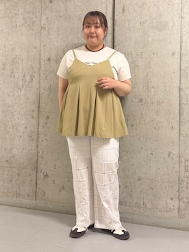 「KBF（ケイビーエフ）のアイテム（パンツ）」を使った、sakaiさん（レディース・158cm）の夏コーディネート