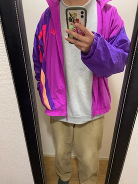 「FRUIT OF THE LOOM（フルーツオブザルーム）のアイテム（スウェット）」を使った、takuさん（メンズ・174cm）の秋コーディネート