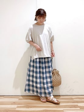 「Samansa Mos2（サマンサ モスモス）のアイテム」を使った、マユ﻿﻿ネーズさん（レディース・151cm）の夏コーディネート