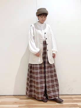 「サマンサ モスモス(Samansa Mos2)」｜「アイテム（デニムジャケット）」を使った、マユ﻿﻿ネーズさん（レディース・151cm）の秋コーディネート