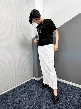 「ビジネスカジュアル」｜「アイテム（Tシャツ/カットソー）」を使った、reikoc666さん（レディース・168cm）の夏コーディネート