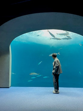 「水族館」｜「アイテム（ジャケット/アウター）」を使った、yuYa さん（メンズ・177cm）の冬コーディネート