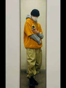 「アイテム（ポロシャツ）」を使った、(￣^￣)ゞさん（メンズ・177cm）の秋コーディネート