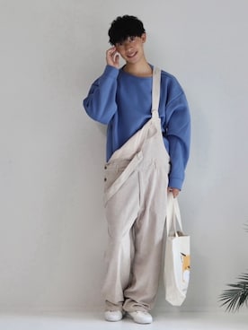 「ASTRONOMY（アストロノミー）のアイテム（サロペット/オーバーオール）」を使った、KOHさん（メンズ・175cm）の冬コーディネート