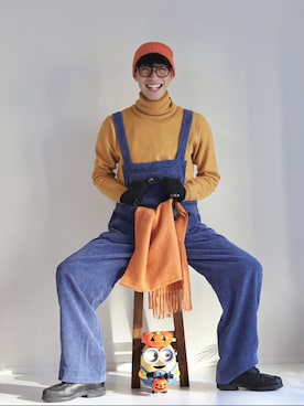 「ASTRONOMY（アストロノミー）のアイテム（サロペット/オーバーオール）」を使った、KOHさん（メンズ・175cm）の秋コーディネート
