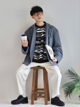 「MinoriTY（マイノリティ）のアイテム（ジャケット/アウター）」を使った、KOHさん（メンズ・175cm）の冬コーディネート