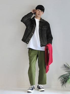 「Lee（リー）のアイテム（ジャケット/アウター）」を使った、KOHさん（メンズ・175cm）の冬コーディネート