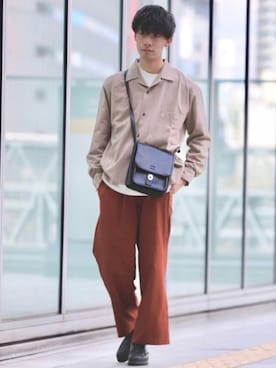 「DEVICE（デバイス）の【WEARISTA こーせ ×DEVICE コラボ】Rename フロントバックル ショルダーバッグ（ショルダーバッグ）」を使った、KOHさん（メンズ・175cm）の春コーディネート
