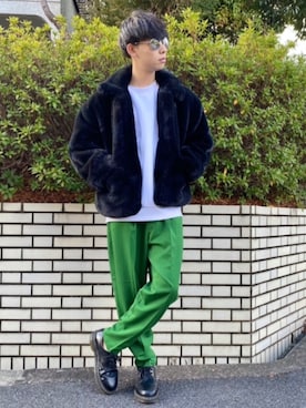 「act'm（アクトム）のアイテム（ブルゾン）」を使った、KOHさん（メンズ・175cm）の冬コーディネート