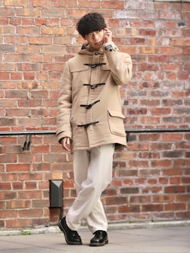 「MinoriTY（マイノリティ）の2タックテーパードワイドパンツ【MinoriTY × WEARISTA Mr.SZK（ミスタースズキ）コラボ】（スラックス）」を使った、KOHさん（メンズ・175cm）の冬コーディネート