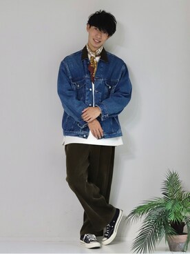 「アイテム（ピアス（片耳用））」を使った、KOHさん（メンズ・175cm）の冬コーディネート