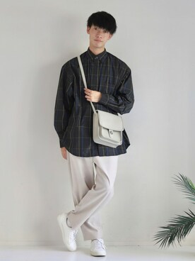 「DEVICE（デバイス）の【WEARISTA こーせ ×DEVICE コラボ】Rename フロントバックル ショルダーバッグ（ショルダーバッグ）」を使った、KOHさん（メンズ・175cm）の夏コーディネート