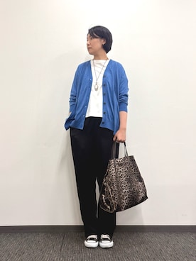 「アイテム（ピアス（両耳用））」を使った、fukuさん（レディース・166cm）の秋コーディネート