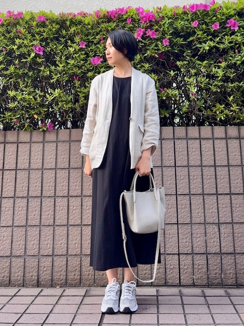 麻ノーカラージャケット