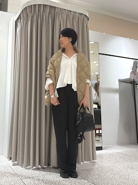 「アイテム（バングル/リストバンド）」を使った、fukuさん（レディース・166cm）の秋コーディネート