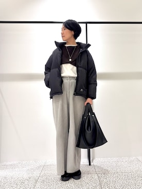 「アイテム（トートバッグ）」を使った、fukuさん（レディース・166cm）の秋コーディネート