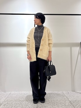 「アイテム（バングル/リストバンド）」を使った、fukuさん（レディース・166cm）の冬コーディネート