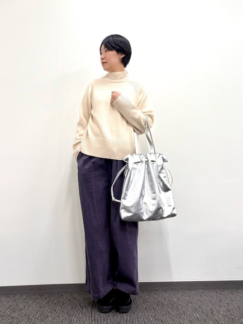 ハイネック2WAYプルオーバー