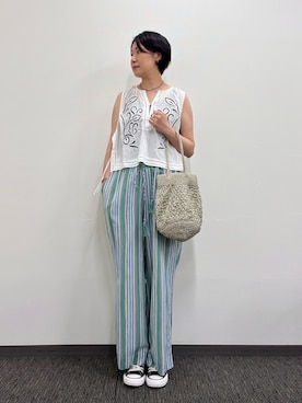 「collex（コレックス）のアイテム」を使った、fukuさん（レディース・166cm）の夏コーディネート