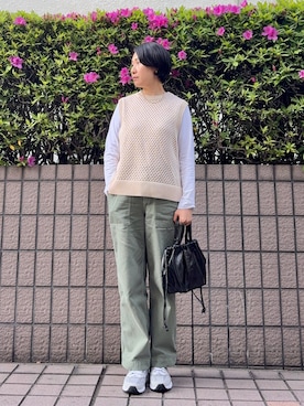 「collex（コレックス）のアイテム（パンツ）」を使った、fukuさん（レディース・166cm）の春コーディネート