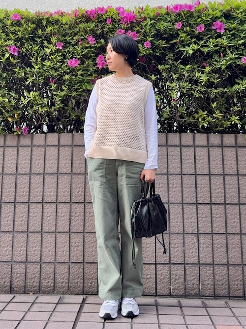 メッシュ柄ベスト