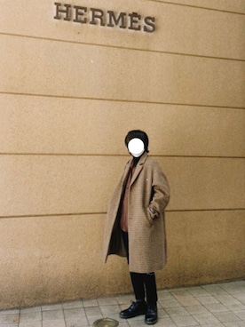 「SENSE OF PLACE by URBAN RESEARCH（センスオブプレイスバイアーバンリサーチ）のアイテム（チェスターコート）」を使った、yaaamiyyyさん（メンズ・172cm）の冬コーディネート