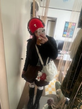 「Marshall（マーシャル）のアイテム」を使った、harukaさん（レディース・156cm）の冬コーディネート