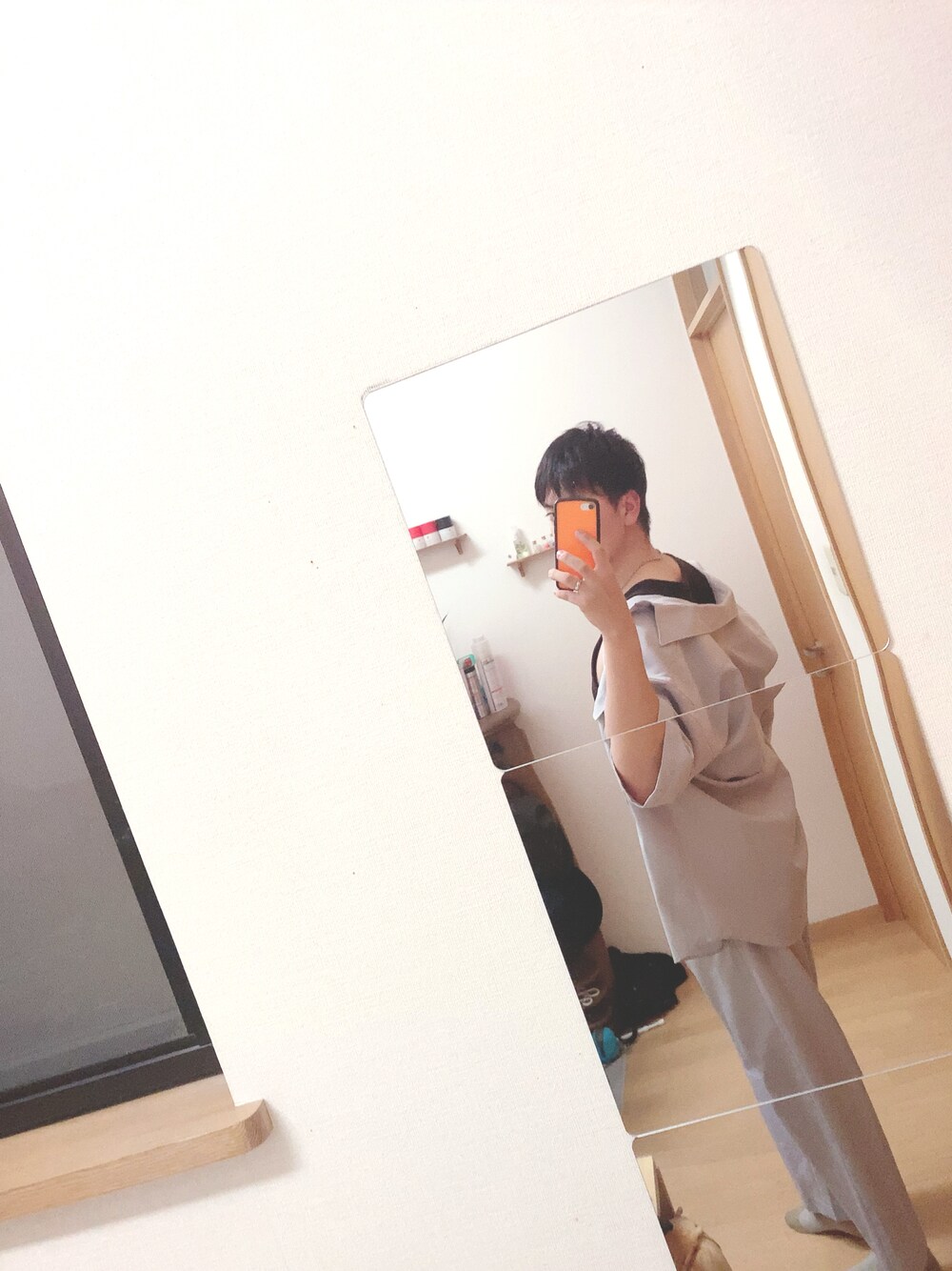 「WYM LIDNMの【WYM LIDNM】PE W-POCKET SHIRT SET-UP（シャツ/ブラウス、ブルー系）」を使った、bashoさん（メンズ・171cm）の夏コーディネートの1枚目の写真