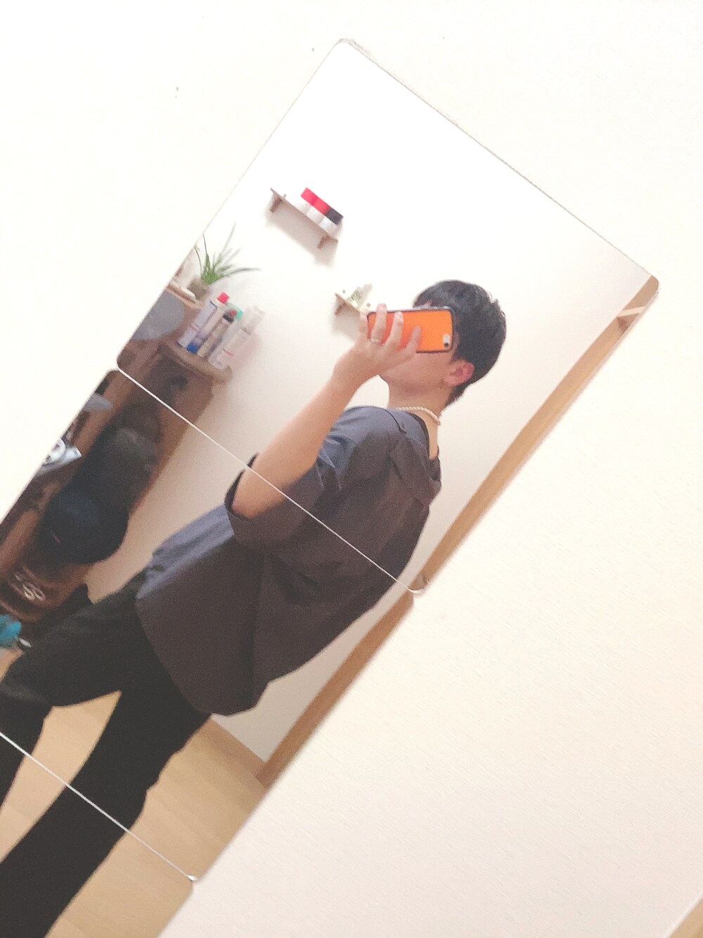 「GUのアイテム（シャツ/ブラウス、グレー系）」を使った、bashoさん（メンズ・171cm）の夏コーディネートの1枚目の写真
