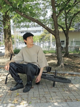 「WAIPER.inc（ワイパーインク）のアイテム（パンツ）」を使った、WAIPERさん（メンズ・186cm）の春コーディネート