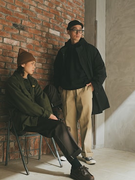 「ディッキーズ(Dickies)」｜「アイテム（モッズコート）」を使った、WAIPERさん（レディース・166cm）の冬コーディネート