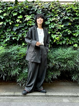 「DOUBLE NAME（ダブルネーム）のアイテム（ジャケット/アウター）」を使った、yukinaさん（レディース・156cm）の冬コーディネート