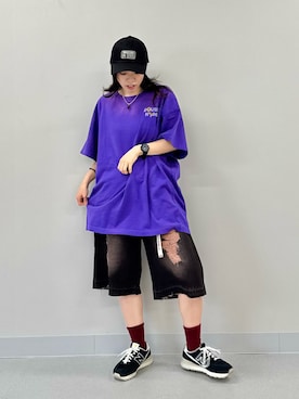 「アイテム（ベルト）」を使った、yukinaさん（レディース・157cm）の夏コーディネート