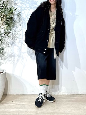 「アイテム（ソックス/靴下）」を使った、yukinaさん（レディース・157cm）の冬コーディネート