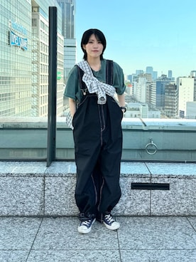 「ワーク」｜「アイテム（オールインワン・サロペット）」を使った、yukinaさん（レディース・156cm）の夏コーディネート