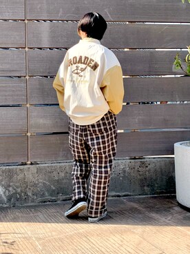「DOUBLE NAME（ダブルネーム）のアイテム（ブルゾン）」を使った、yukinaさん（レディース・156cm）の春コーディネート