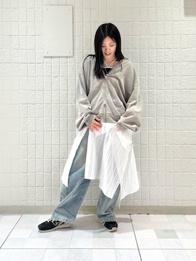 「DOUBLE NAME（ダブルネーム）のアイテム（パンツ）」を使った、yukinaさん（レディース・157cm）の春コーディネート