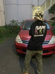 a bathing ape グリーンカモ　シャーク　バケットハット a bathing ape グリーンカモシャークバケットハット