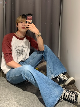 「JAM（ジャム）のアイテム」を使った、リクさん（メンズ・180cm）の夏コーディネート
