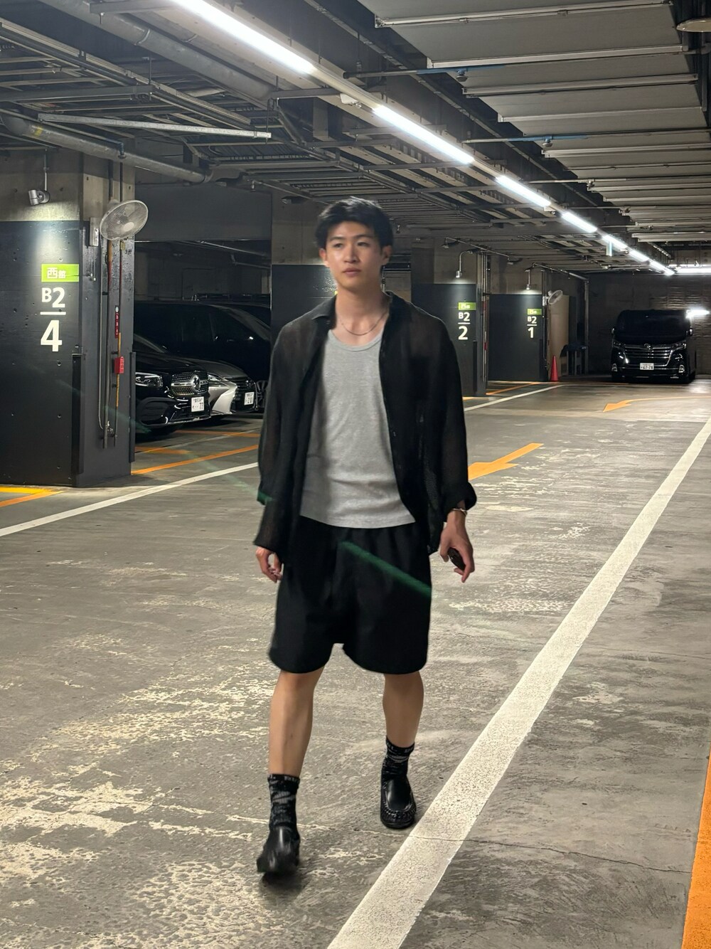 トップス Allege Linen Mesh Shirt BLACK ALLEGE（アレッジ）の「ALLEGE LINEN MESH SHIRT（シャツ