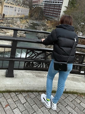 「アイテム（デニムパンツ、その他）」を使った、あゆみさん（レディース・154cm）の秋コーディネート