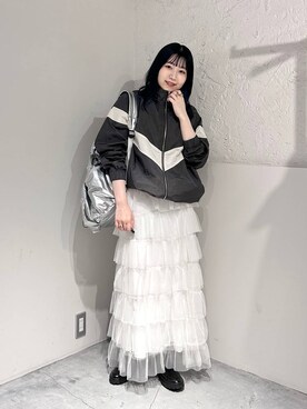 「アイテム（ブルゾン）」を使った、manaty.さん（レディース・159cm・20代）の冬コーディネート