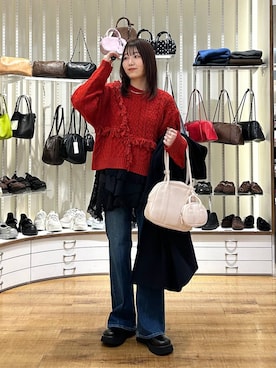 「アイテム（ポロシャツ）」を使った、manaty.さん（レディース・159cm）の冬コーディネート