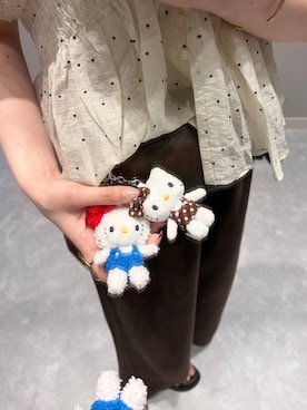 「LOWRYS FARM（ローリーズファーム）の【HELLO KITTY】ぬいキーホルダー9 666163 /GOODS（キーホルダー、その他）」を使った、manaty.さん（レディース・159cm）の夏コーディネート