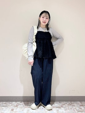 「アイテム（ピアス（両耳用））」を使った、manaty.さん（レディース・159cm・20代）の秋コーディネート