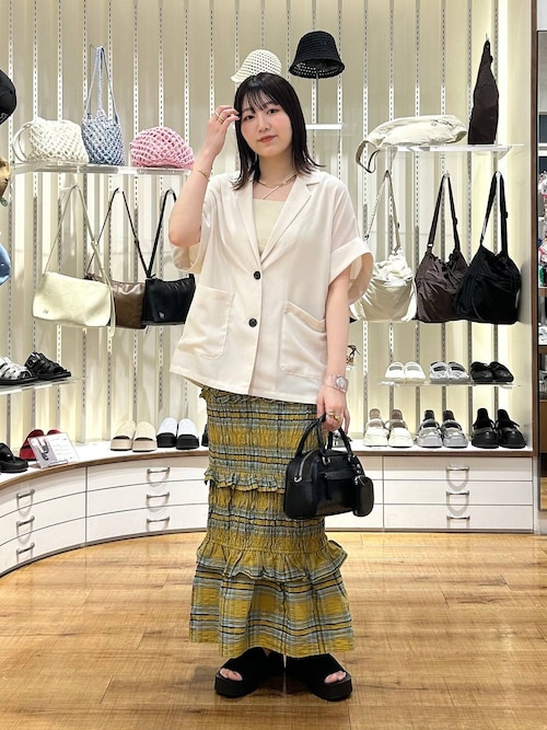 LOWRYS FARM ローリズファーム チェックシャーリングスカート LOWRYS FARM スカート チェックシャーリングスカート 323534