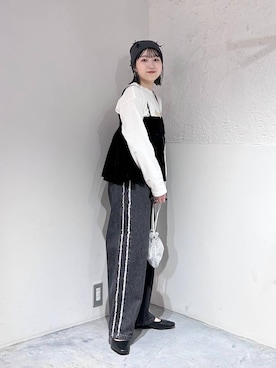 「インナーカラー」｜「アイテム（グレー系）」を使った、manaty.さん（レディース・159cm）の夏コーディネート