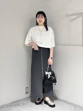 「インナーカラー」｜「アイテム（グレー系）」を使った、manaty.さん（レディース・159cm）の夏コーディネート