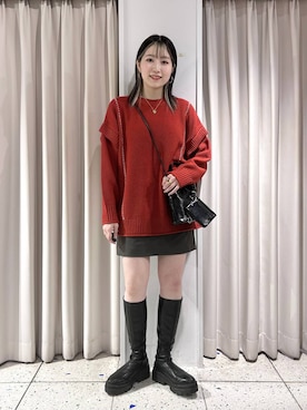 「アイテム（ピアス（両耳用））」を使った、manaty.さん（レディース・159cm・20代）の秋コーディネート